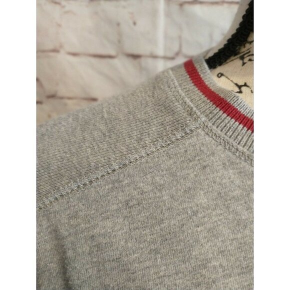 Vtg GAP Womens Size Small embroidered LOGO  Long Sleeve Tee Crop T-Shirt Gray - Picture 4 of 5